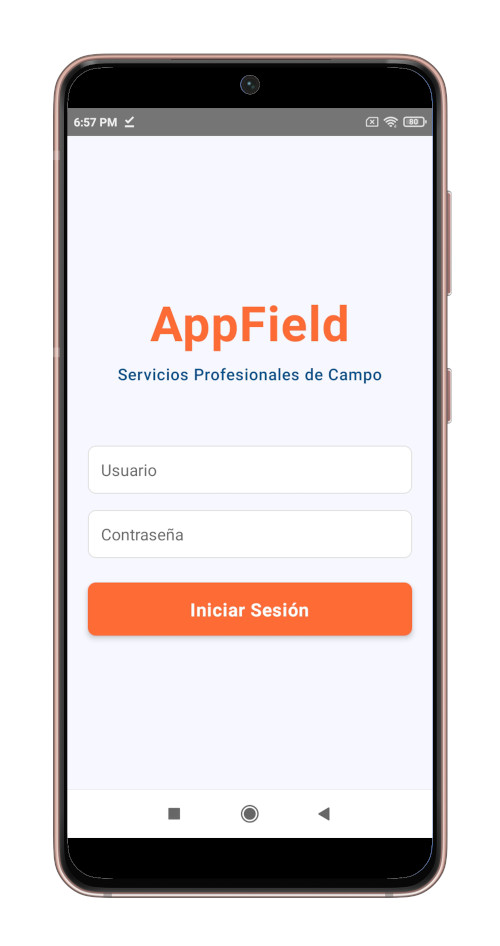 AppField login móvil